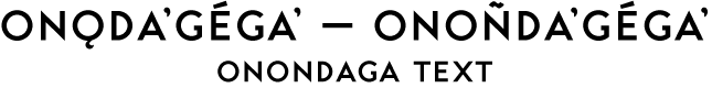 Onondaga Text